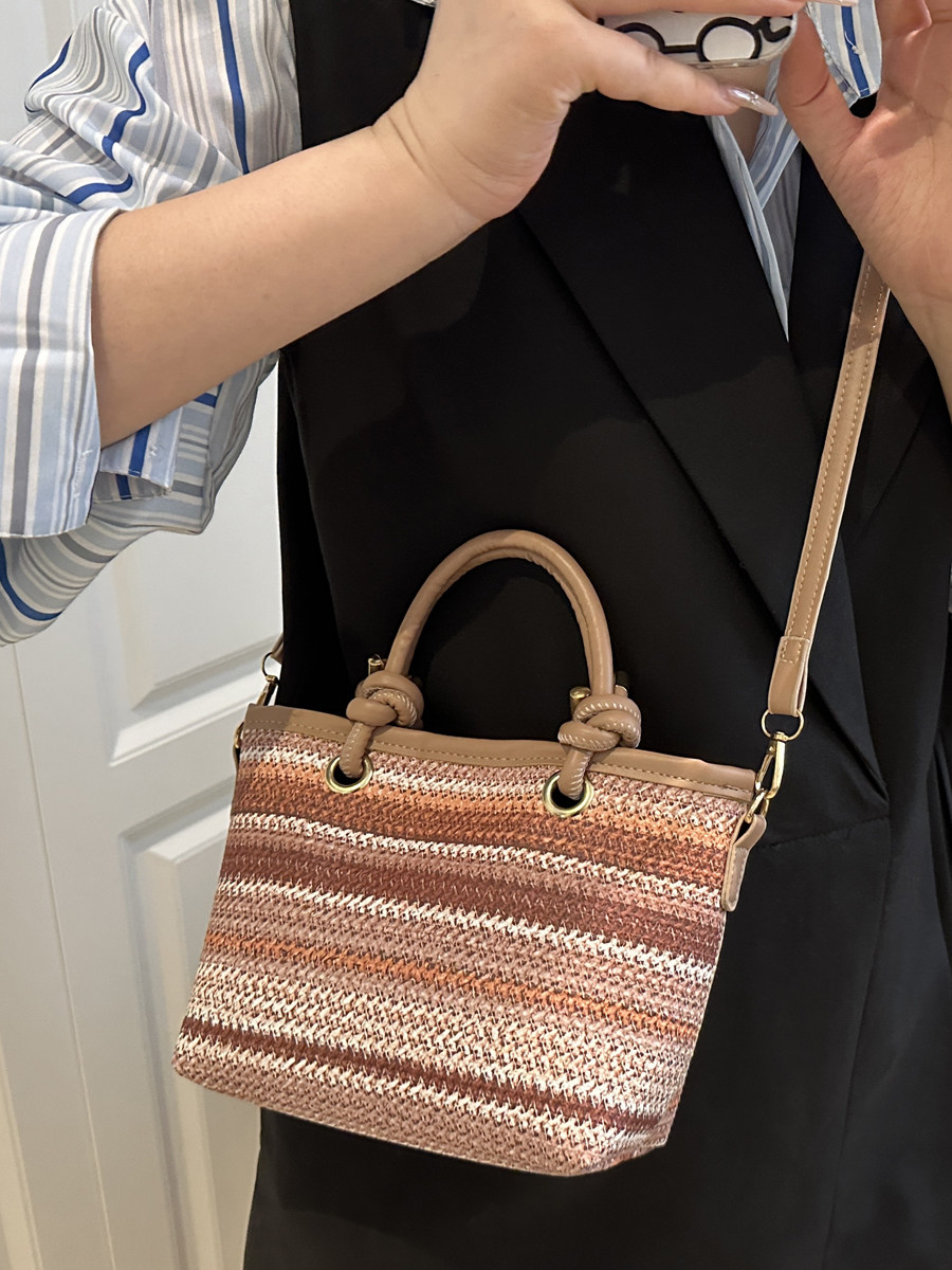 Women Handheld Bags - Bolso tejido a mano para mujer,