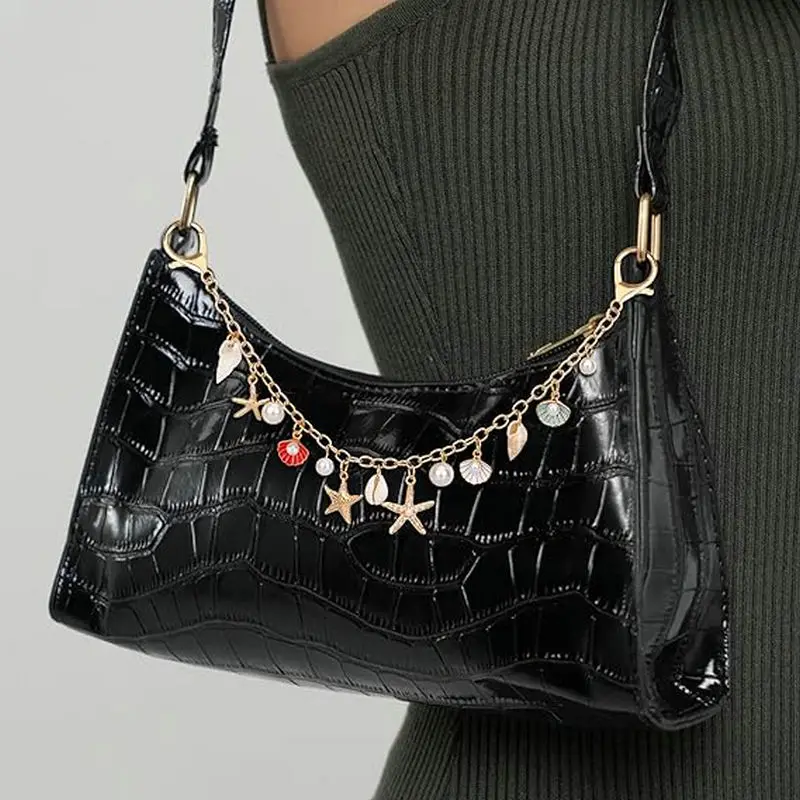 Women Bags Golden - Dijes de bolso para bolsos, llavero