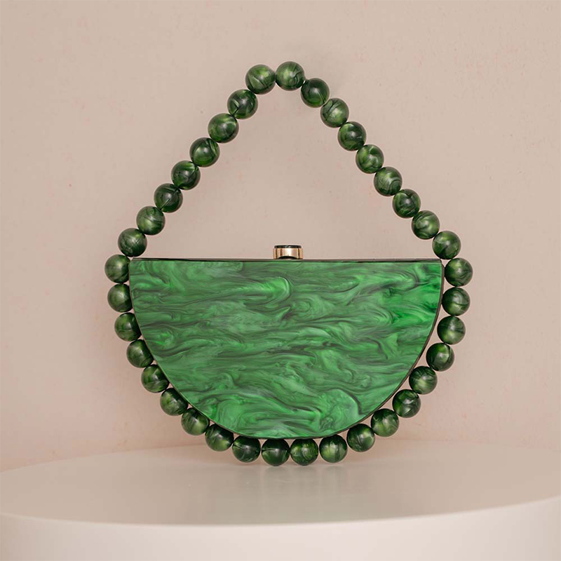 Tortoiseshell Bag Acrylic - Bolso de mano de lujo con