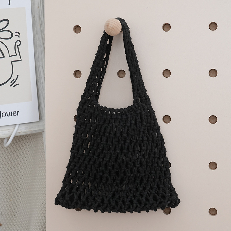 Women'S Best Bags For Travel - Bolso de mano tejido hueco para