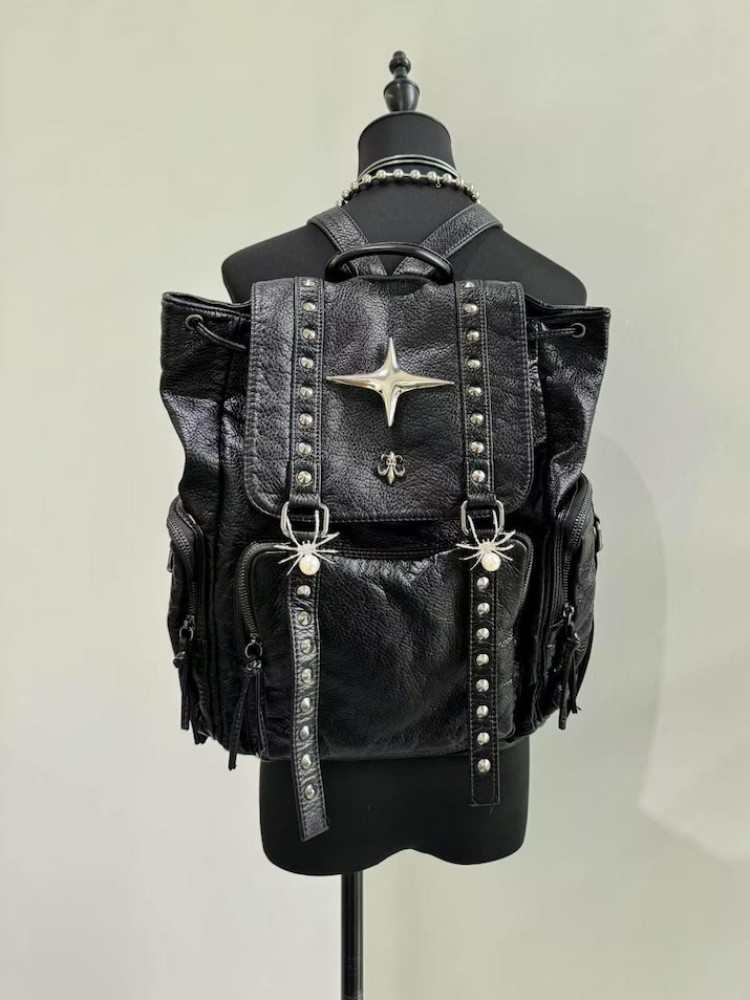 Women Bags Medium Size - Bandolera de cuero de PU gótico