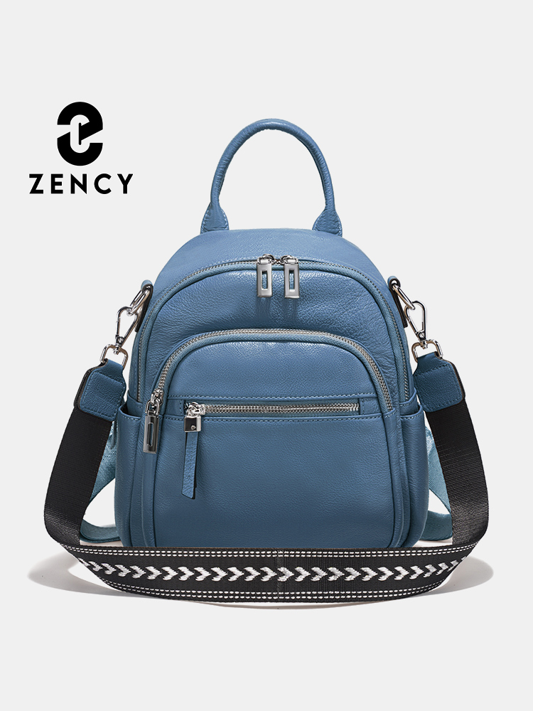 Women Bags For Work - Mochila pequeña Zency de cuero genuino,