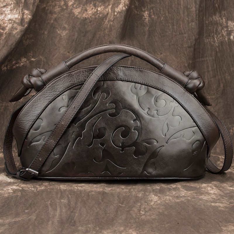 Women Handheld Bags - Bolso de cuero de vaca de