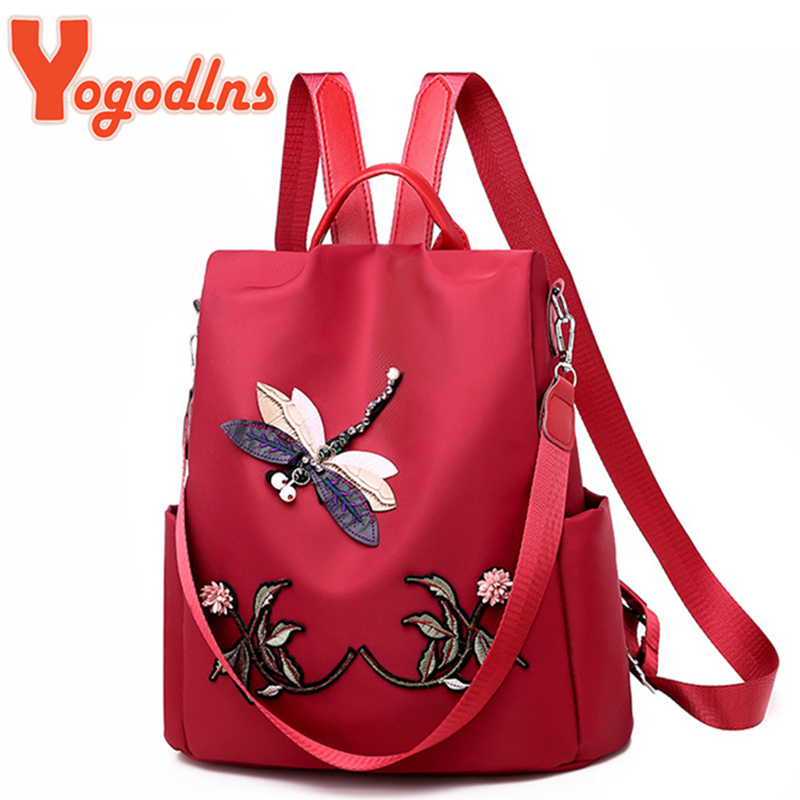 Women Bags Medium Size - Mochila Yogodlns con bordado a la
