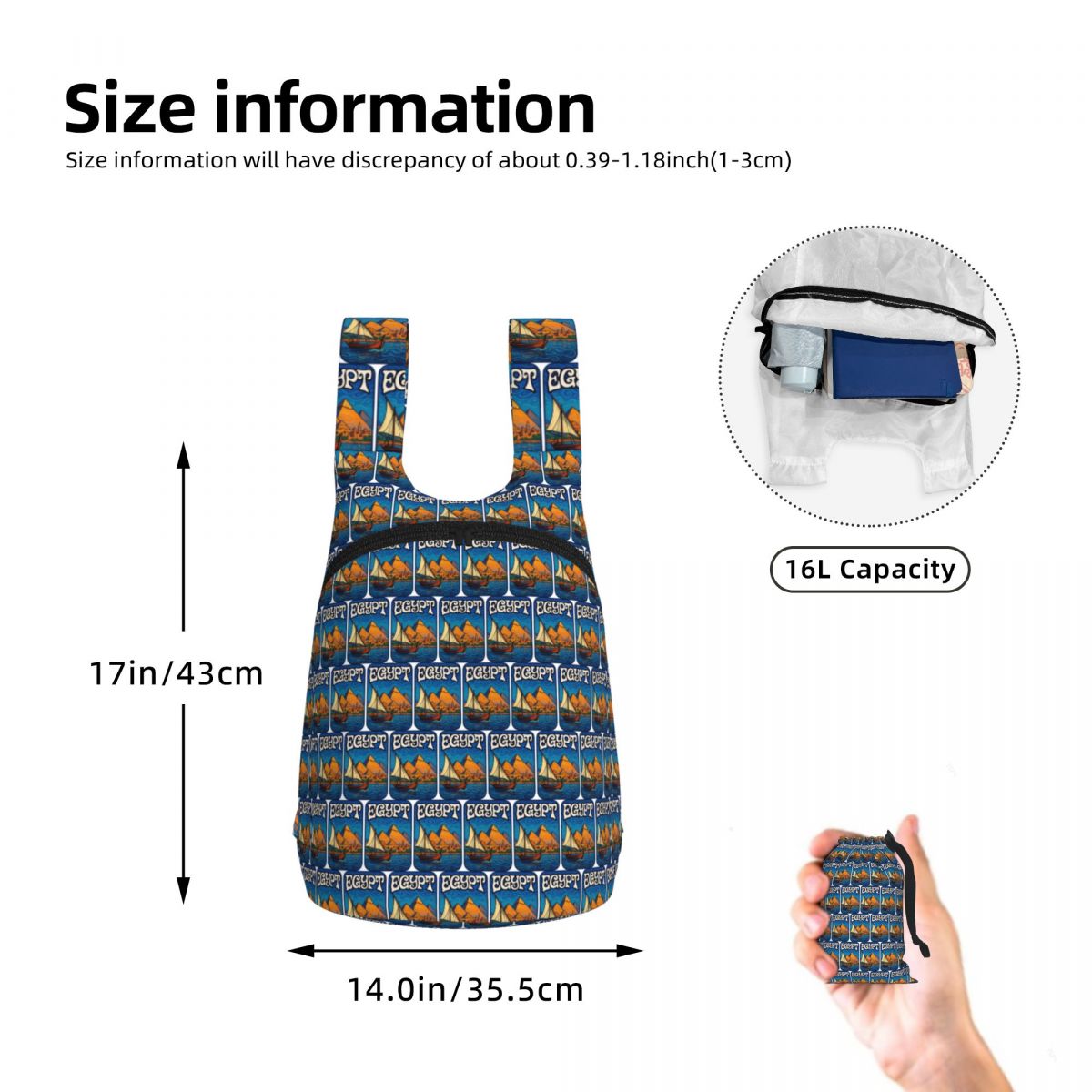 Mochila Retro Pirámides de Egi - Women Bags In Egypt reseña y precio