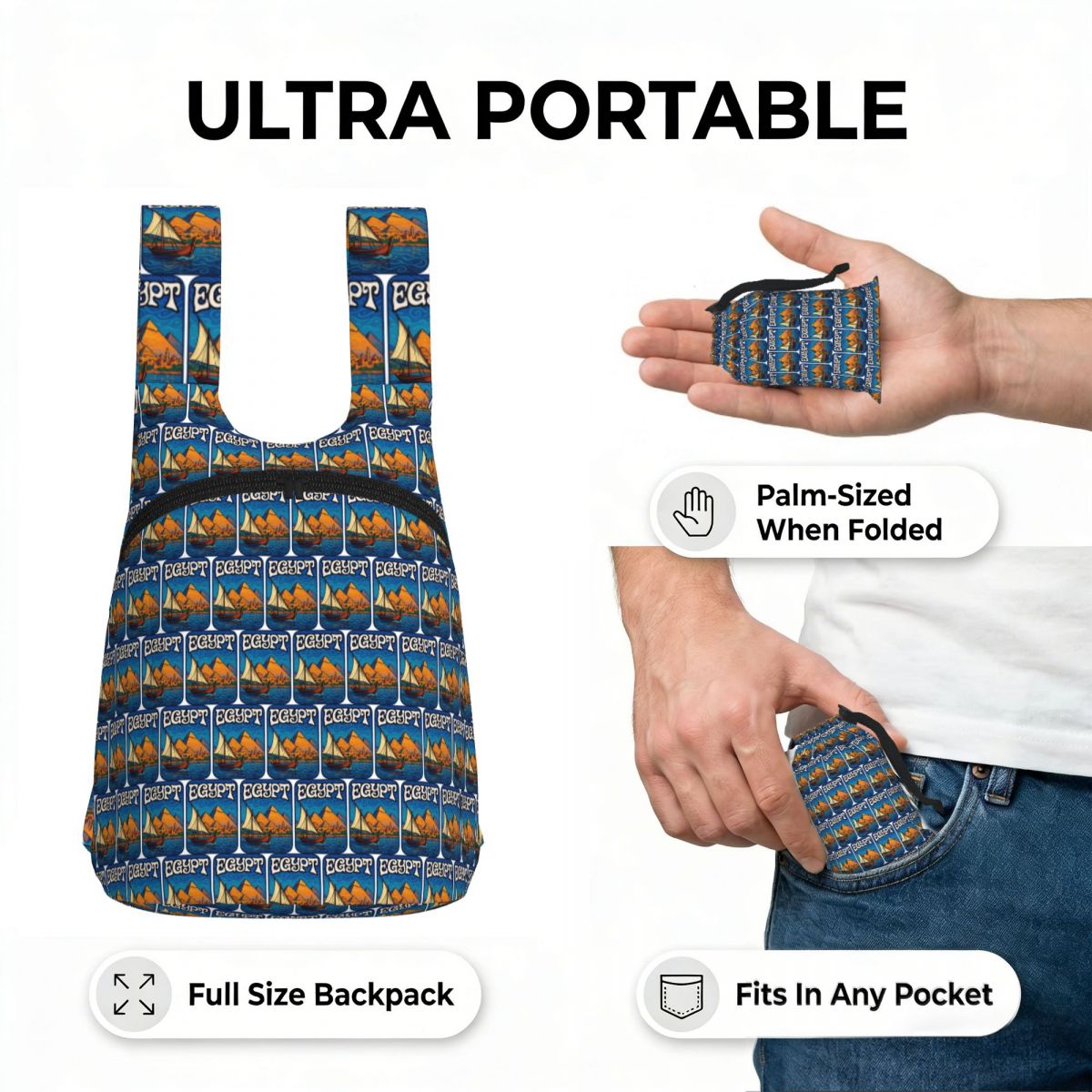 Mochila Retro Pirámides de Egi - Women Bags In Egypt reseña y precio