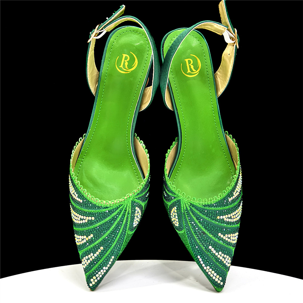 Zapatos de tacón verdes con di - Women Bags Medium Size reseña y precio