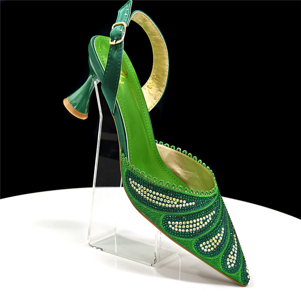 Zapatos de tacón verdes con di - Women Bags Medium Size reseña y precio