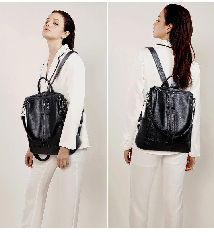 Mochila escolar de cuero suave - Women Bags Medium Size reseña y precio