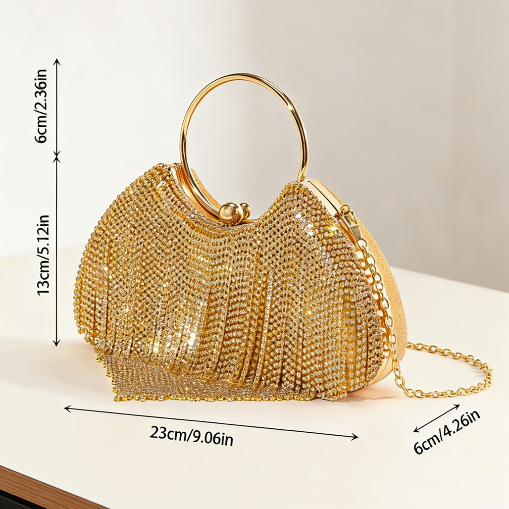 Bolso de Mano de Lujo con Bril - Women'S Evening Bags reseña y precio