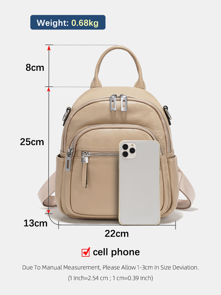Mochila pequeña Zency de cuero - Women Bags For Work reseña y precio