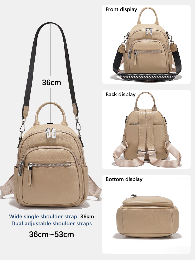 Mochila pequeña Zency de cuero - Women Bags For Work reseña y precio