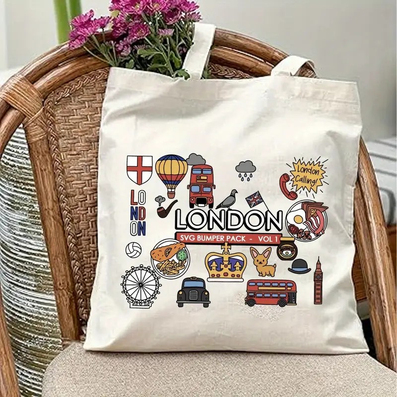 Bolso de mano de lona con gráf - Women Bags In Uk reseña y precio