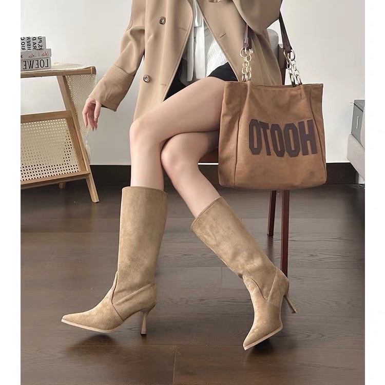 Botas modernas a media pantorr - Women Bags For Sale reseña y precio
