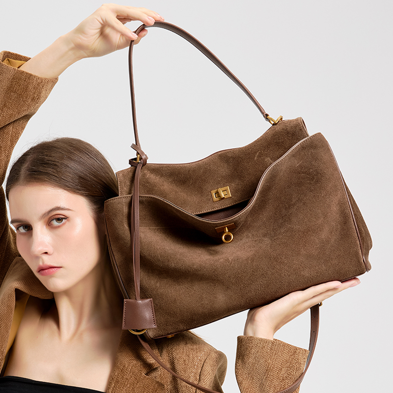 Bolso de cuero genuino de gran - Women Handheld Bags reseña y precio