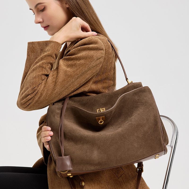 Bolso de cuero genuino de gran - Women Handheld Bags reseña y precio